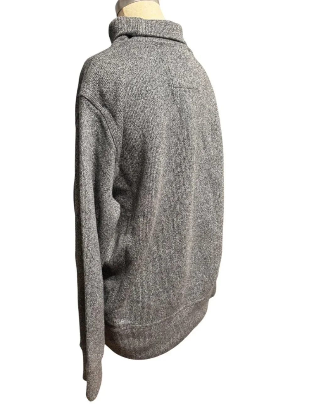 Banana Republic Marled Cotton Turtleneck Sweater Pullover Gray Size XL